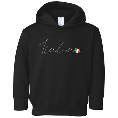 Italia Simple Love Italian Flag Heart On Italy Toddler Hoodie