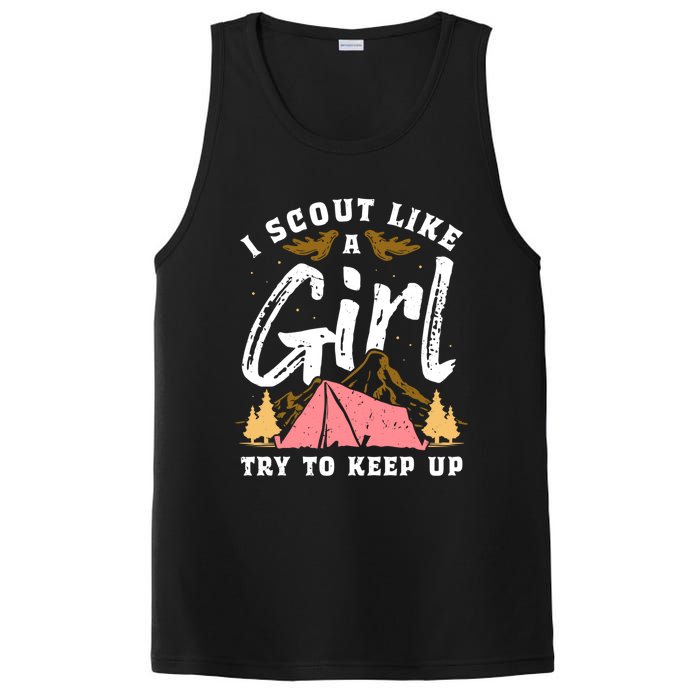 I Scout Like A Girl Try To Keep Up - Scouting Funny Gift PosiCharge Competitor Tank