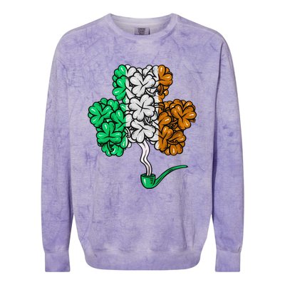 Irish Shamrock Lucky Leaf St Patrick's Day Colorblast Crewneck Sweatshirt