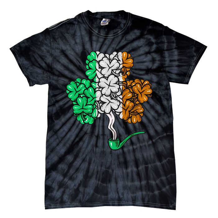 Irish Shamrock Lucky Leaf St Patrick's Day Tie-Dye T-Shirt