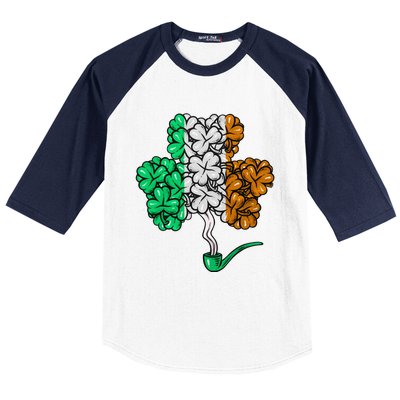 Irish Shamrock Lucky Leaf St Patrick's Day Baseball Sleeve Shirt