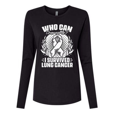 I Survived Lung Cancer Warrior Support Lung Cancer Survivor Womens Cotton Relaxed Long Sleeve T-Shirt