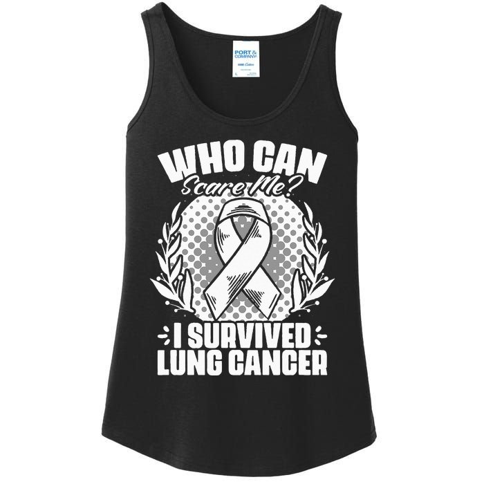 I Survived Lung Cancer Warrior Support Lung Cancer Survivor Ladies Essential Tank