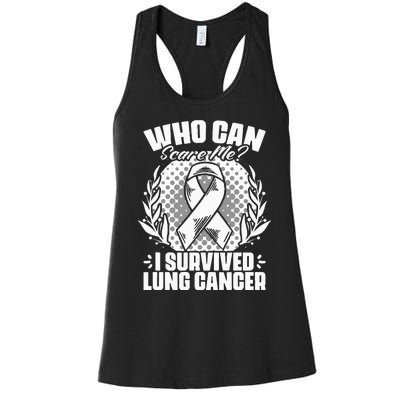 I Survived Lung Cancer Warrior Support Lung Cancer Survivor Women's Racerback Tank