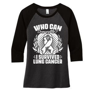 I Survived Lung Cancer Warrior Support Lung Cancer Survivor Women's Tri-Blend 3/4-Sleeve Raglan Shirt