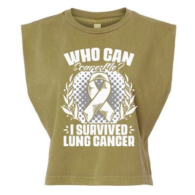 I Survived Lung Cancer Warrior Support Lung Cancer Survivor Garment-Dyed Women's Muscle Tee