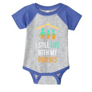 I Still Live With My Parents Design For Mamas Gift Infant Baby Jersey Bodysuit