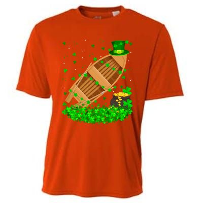 Irish Shamrock Leprechaun Fishing Boat St Patrick's Day Gift Cooling Performance Crew T-Shirt