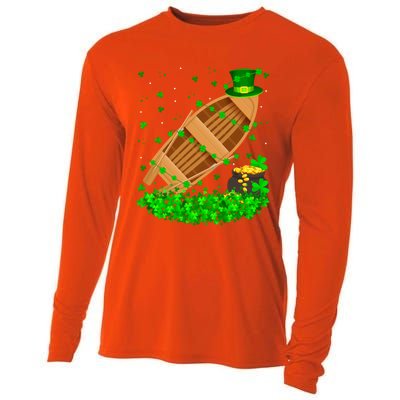 Irish Shamrock Leprechaun Fishing Boat St Patrick's Day Gift Cooling Performance Long Sleeve Crew