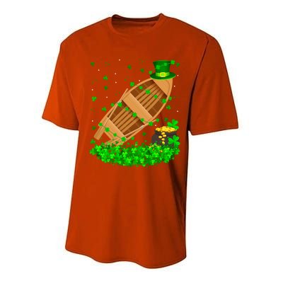 Irish Shamrock Leprechaun Fishing Boat St Patrick's Day Gift Performance Sprint T-Shirt