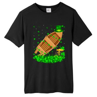 Irish Shamrock Leprechaun Fishing Boat St Patrick's Day Gift Tall Fusion ChromaSoft Performance T-Shirt