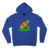 Irish Shamrock Leprechaun Fishing Boat St Patrick's Day Gift Hoodie