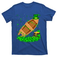 Irish Shamrock Leprechaun Fishing Boat St Patrick's Day Gift T-Shirt