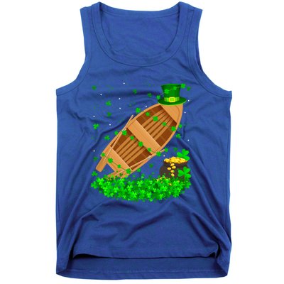 Irish Shamrock Leprechaun Fishing Boat St Patrick's Day Gift Tank Top