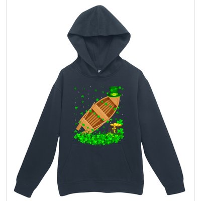 Irish Shamrock Leprechaun Fishing Boat St Patrick's Day Gift Urban Pullover Hoodie