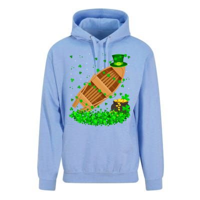 Irish Shamrock Leprechaun Fishing Boat St Patrick's Day Gift Unisex Surf Hoodie