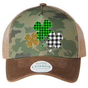 Irish Shamrocks Leopard Buffalo green St Patrick's Day Legacy Tie Dye Trucker Hat