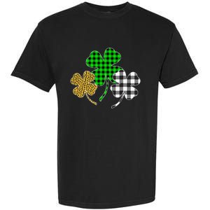 Irish Shamrocks Leopard Buffalo green St Patrick's Day Garment-Dyed Heavyweight T-Shirt