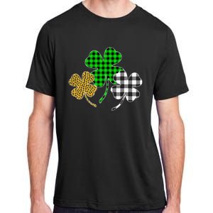 Irish Shamrocks Leopard Buffalo green St Patrick's Day Adult ChromaSoft Performance T-Shirt