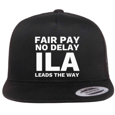 Ila Strike Longshoremen Union Port Workers Union Picket Flat Bill Trucker Hat