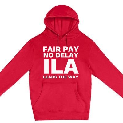 Ila Strike Longshoremen Union Port Workers Union Picket Premium Pullover Hoodie