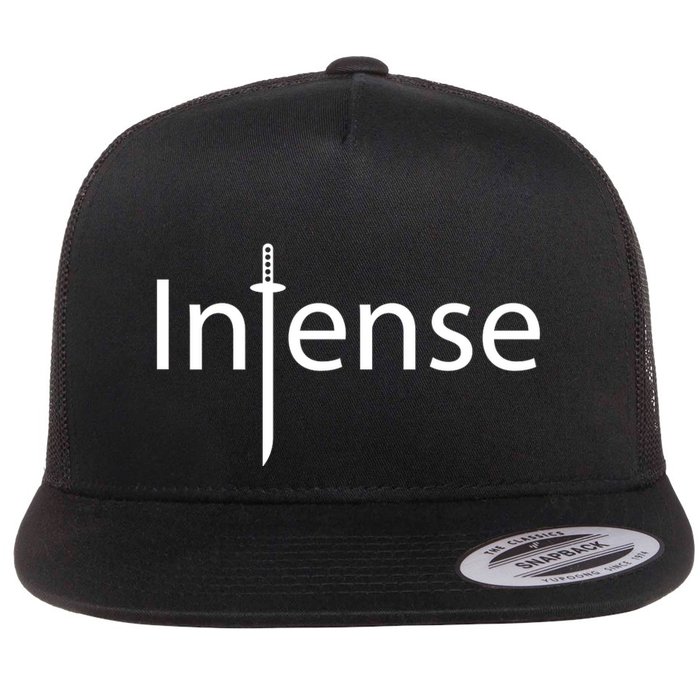 Intense Sword Logo Flat Bill Trucker Hat