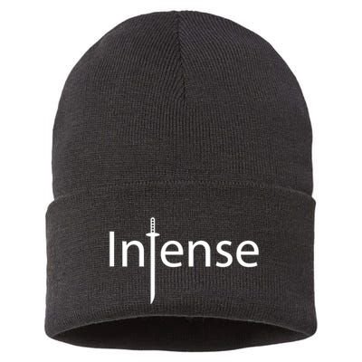 Intense Sword Logo Sustainable Knit Beanie
