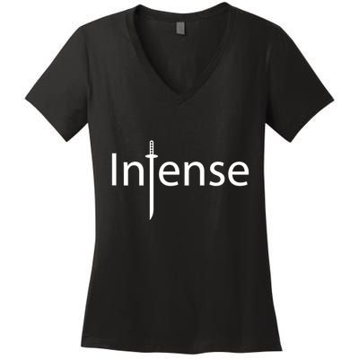 Intense Sword Logo Women's V-Neck T-Shirt