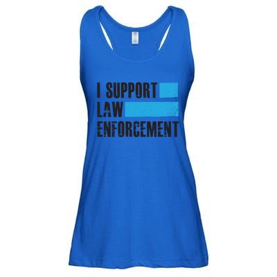 I Support Law Enforcet Gift Cops Leos Police Gift Ladies Essential Flowy Tank