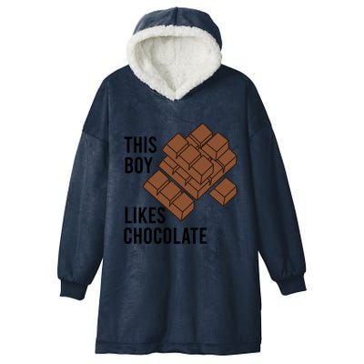 Ironic Saying Likes Chocolate Chocolatier Cocoa Gift Hooded Wearable Blanket