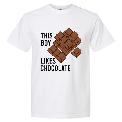 Ironic Saying Likes Chocolate Chocolatier Cocoa Gift Garment-Dyed Heavyweight T-Shirt