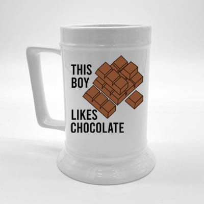 Ironic Saying Likes Chocolate Chocolatier Cocoa Gift Beer Stein