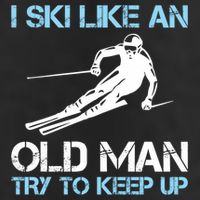 I Ski Like An Old  Funny Skiing Lover Gift Adult Drive Performance Visor