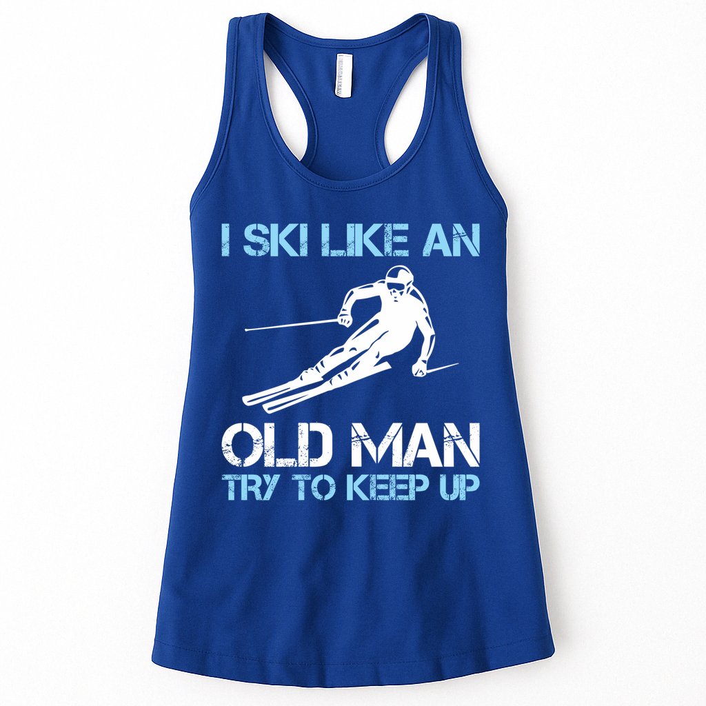 I Ski Like An Old  Funny Skiing Lover Gift Womens Tank Top