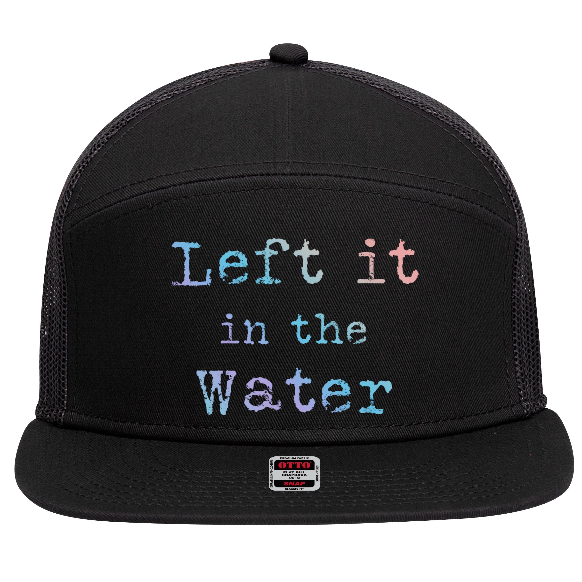 Inspiring Saying Left It At Water Scripture Bible God Jesus Gift 7 Panel Mesh Trucker Snapback Hat