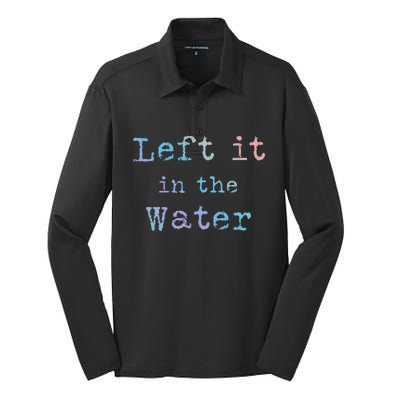 Inspiring Saying Left It At Water Scripture Bible God Jesus Gift Silk Touch Performance Long Sleeve Polo