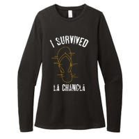 I Survived La Chancla Slippers Funny Mexican Culture Gift Womens CVC Long Sleeve Shirt