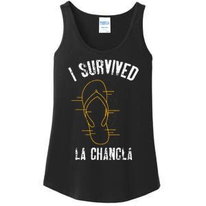 I Survived La Chancla Slippers Funny Mexican Culture Gift Ladies Essential Tank