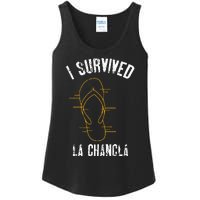 I Survived La Chancla Slippers Funny Mexican Culture Gift Ladies Essential Tank