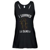 I Survived La Chancla Slippers Funny Mexican Culture Gift Ladies Essential Flowy Tank