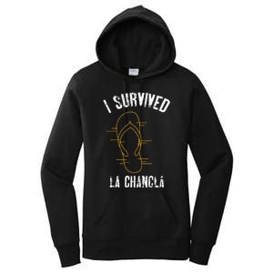 I Survived La Chancla Slippers Funny Mexican Culture Gift Women's Pullover Hoodie