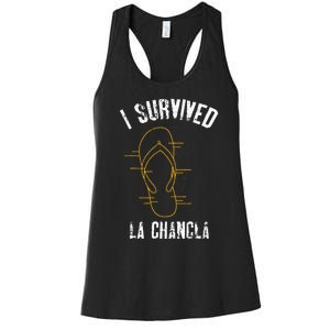 I Survived La Chancla Slippers Funny Mexican Culture Gift Women's Racerback Tank