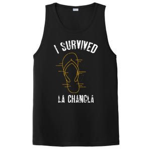 I Survived La Chancla Slippers Funny Mexican Culture Gift PosiCharge Competitor Tank