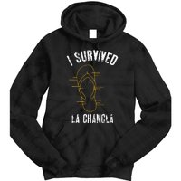 I Survived La Chancla Slippers Funny Mexican Culture Gift Tie Dye Hoodie