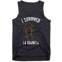 I Survived La Chancla Slippers Funny Mexican Culture Gift Tank Top