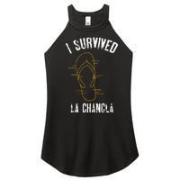 I Survived La Chancla Slippers Funny Mexican Culture Gift Women's Perfect Tri Rocker Tank