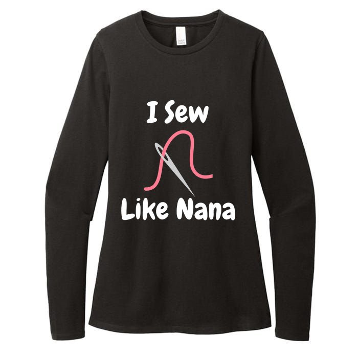 I Sew Like Nana - Funny And Cute Sewing Design Womens CVC Long Sleeve Shirt