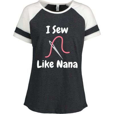 I Sew Like Nana - Funny And Cute Sewing Design Enza Ladies Jersey Colorblock Tee