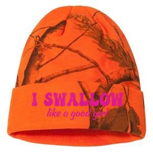 I Swallow Like A Good Girl Funny Quote Design Kati Licensed 12" Camo Beanie