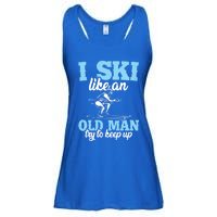 I Ski Like An Old And Try To Keep Up Vintage Retro Gift Ladies Essential Flowy Tank